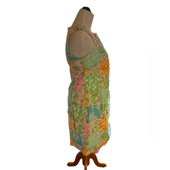 Lilly Pulitzer Vintage Multicolored Shell Designs Sheath‎ Dress Size 6 - Picture 5 of 10